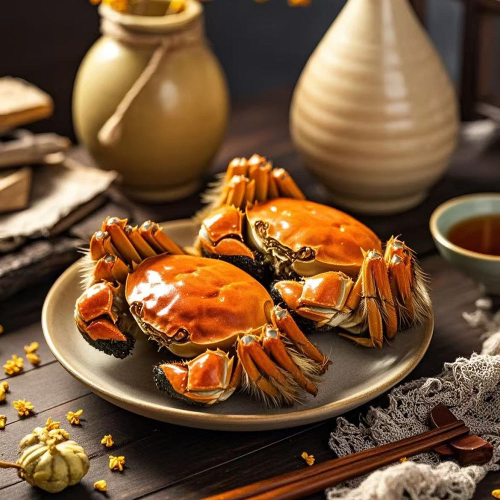 Jialisen-Huadiao-Wine-Drunken-Cooked-Red-Flower-Crab-–-2-Pieces,-500g-1