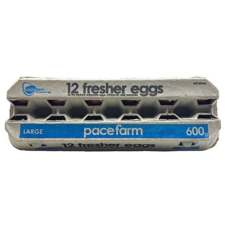 Pace Farm Caged Eggs Large 12 Pack 600g (Limit 1 PP)