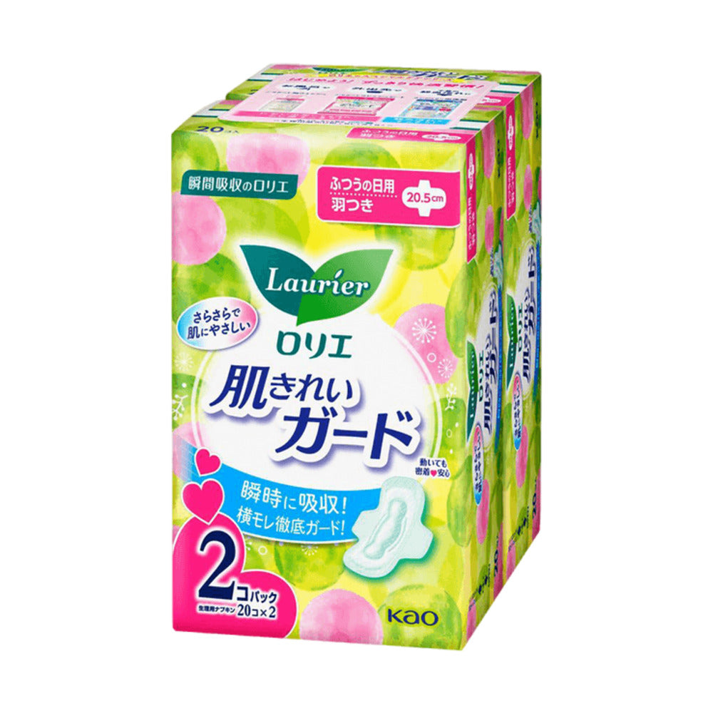 Kao-Laurier-Skin-Clean-Guard-Day-Pads-with-Wings-20.5cm-–-20-Pads-x-2-Packs-1