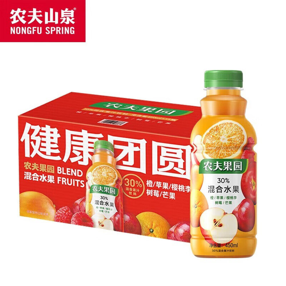Nongfu-Spring-Fruit-Orchard-30%-Mixed-Fruit-Juice-Drink-(Orange-Flavour)---450-ml-x-15-Bottles-(Case)-1