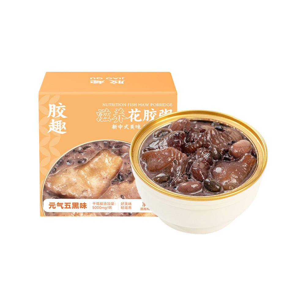Jiaoqu-Nutrition-Fish-Maw-Porridge-(Five-Black-Blend)-258g---Ready-to-Eat-Chinese-Congee-Cup-1