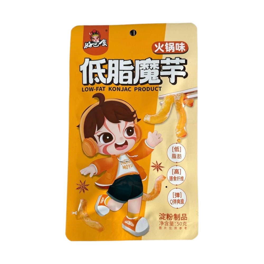 Haobashi-Low‑Fat-Konjac-Snack-–-Hot-Pot-Flavour-50g-1