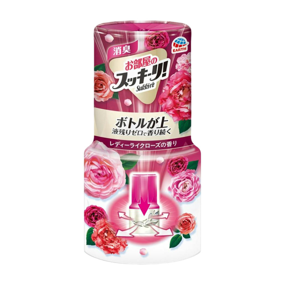 Earth-Sukkiri-Room-Deodorizer-&-Air-Freshener-–-Lady-Rose-400ml---Odor-Eliminator-Gel-1