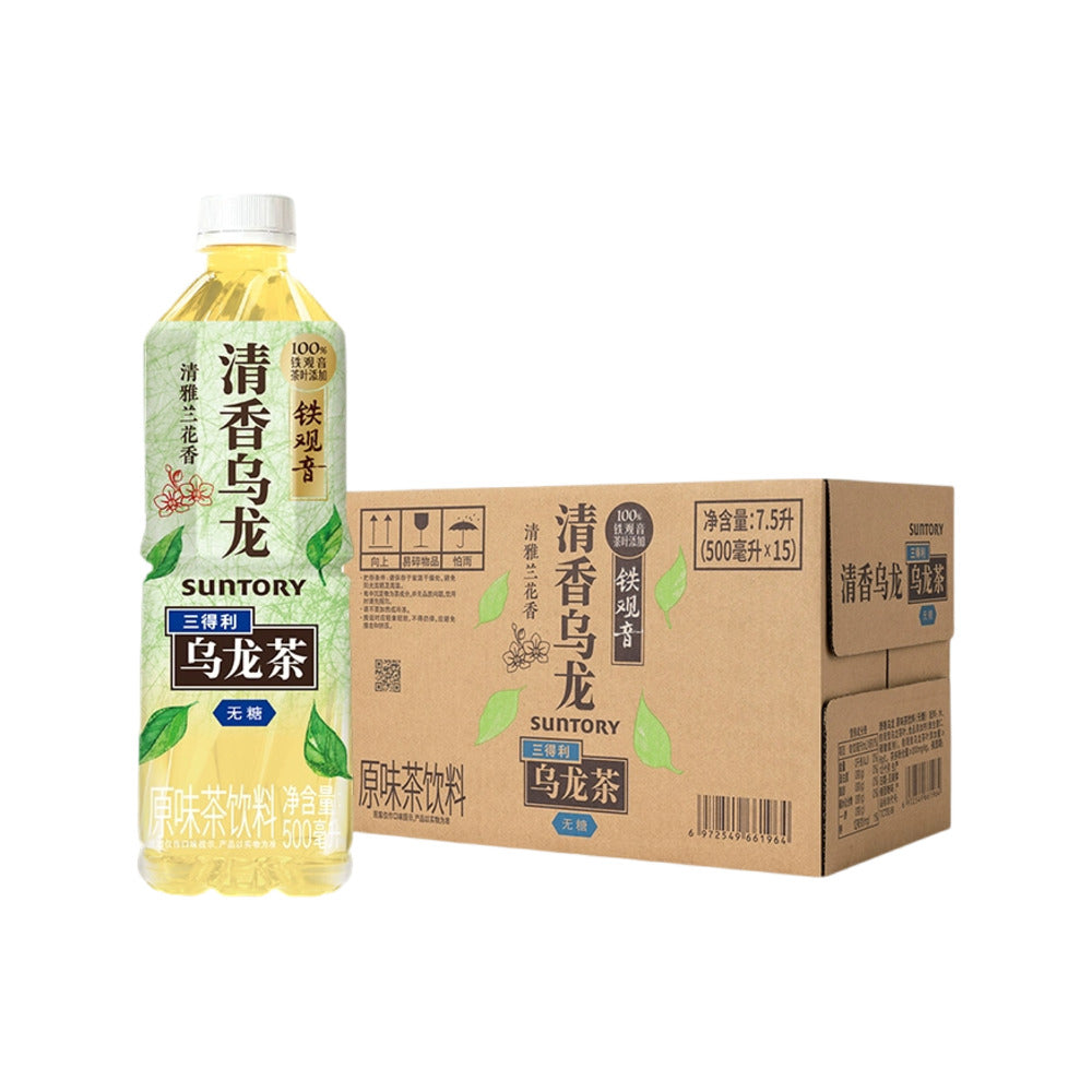 Suntory-Iron-Guanyin-Oolong-Tea,-Sugar-Free---500ml-x-15-Bottles-1