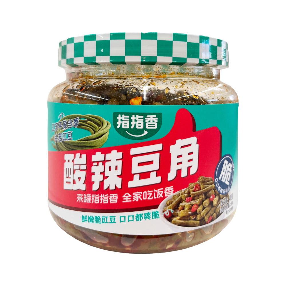 Zhizhixiang-Sour-&-Spicy-Pickled-Long-Beans-400g---Chinese-Yardlong-Bean-Pickles-1
