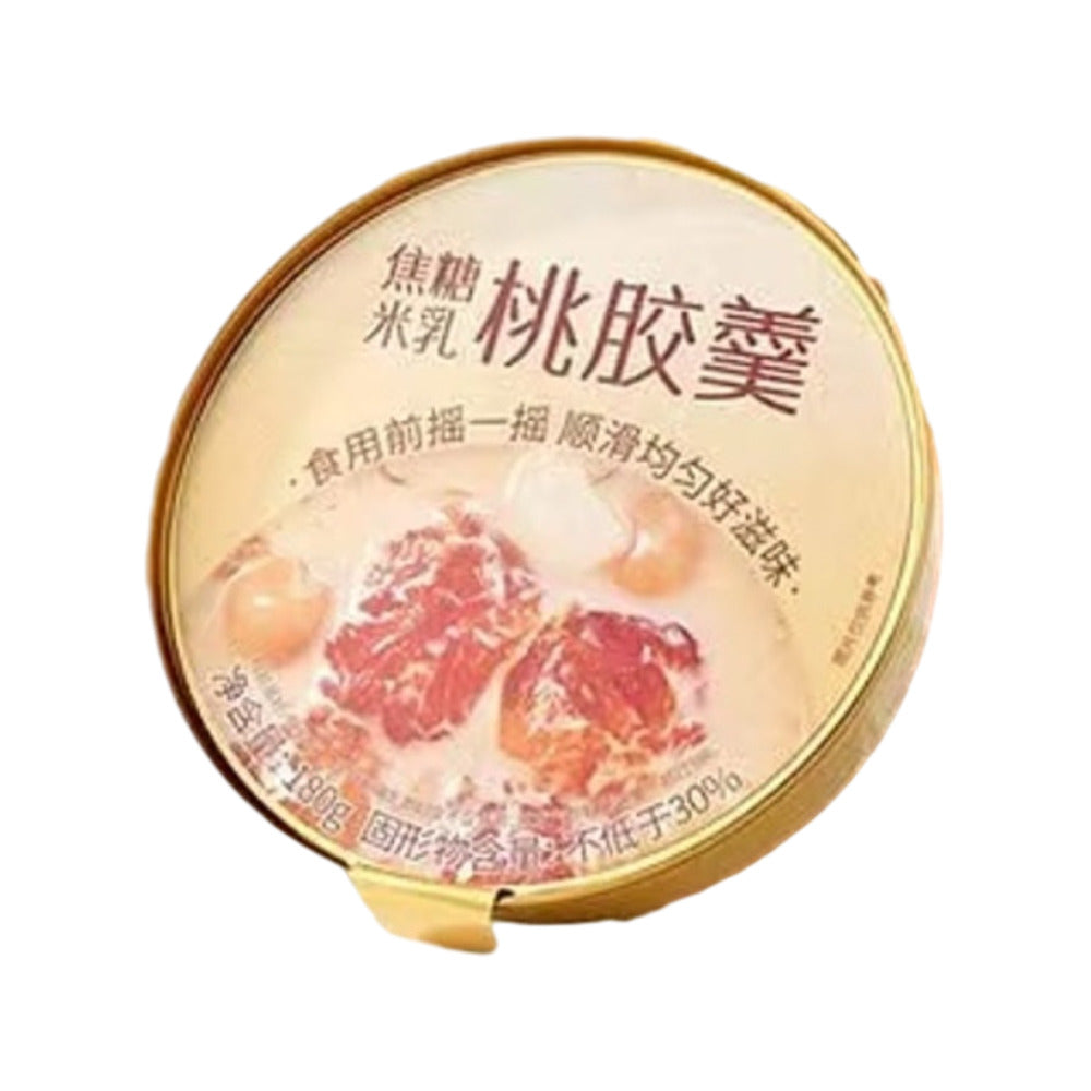 Meiru-Jiao-Caramel-Rice-Milk-Peach-Gum-Dessert-Soup-180g-–-Peach-Resin-Pudding-Cup-1