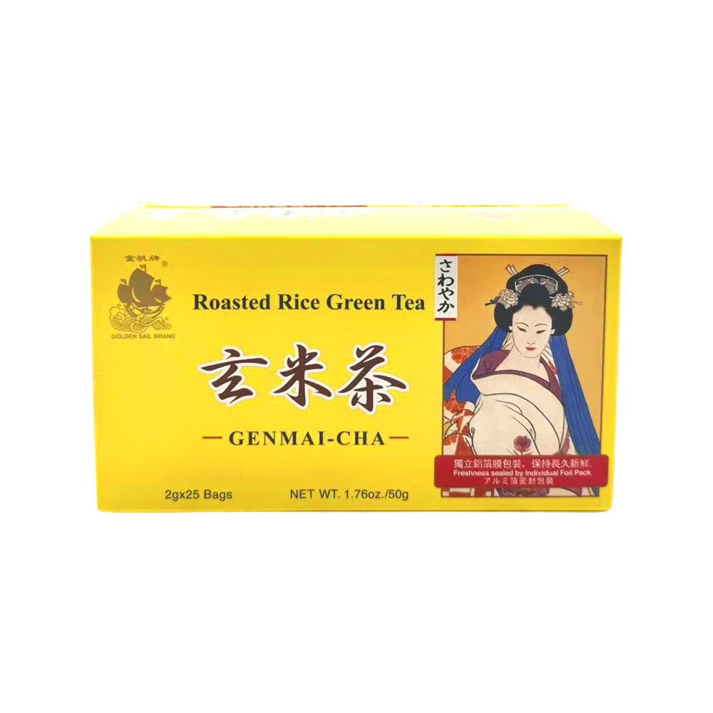 Golden-Sail-Genmaicha-Roasted-Rice-Green-Tea---25-Bags,-50g--1