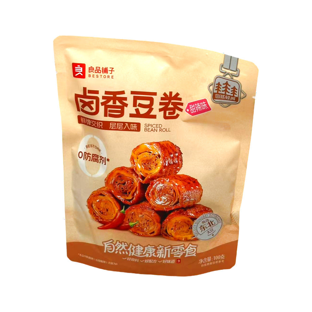 Bestore-Spiced-Bean-Curd-Rolls-(Sweet-&-Spicy)-100g---Braised-Tofu-Skin-Snack-1