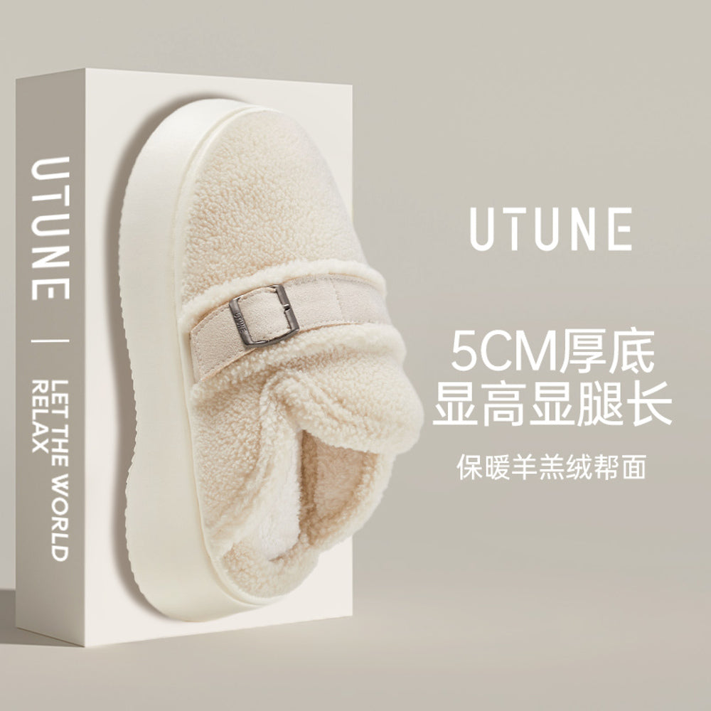 UTUNE-Cotton-Mule-Slippers---Cream-White,-Size-38-39-1