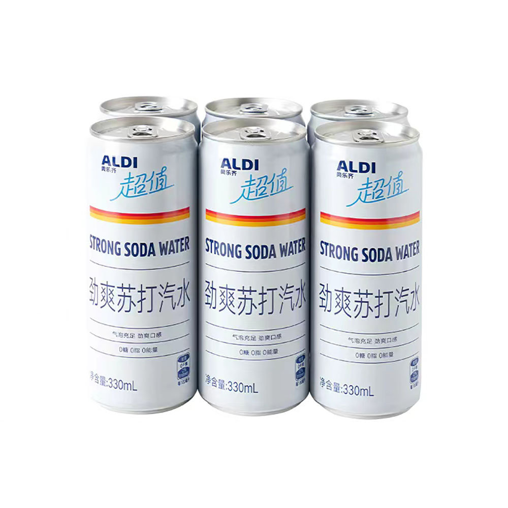 ALDI-Strong-Soda-Water-(Highly-Carbonated-Sparkling-Water)-330-ml-×-6-Cans-–-Limited-Import-1