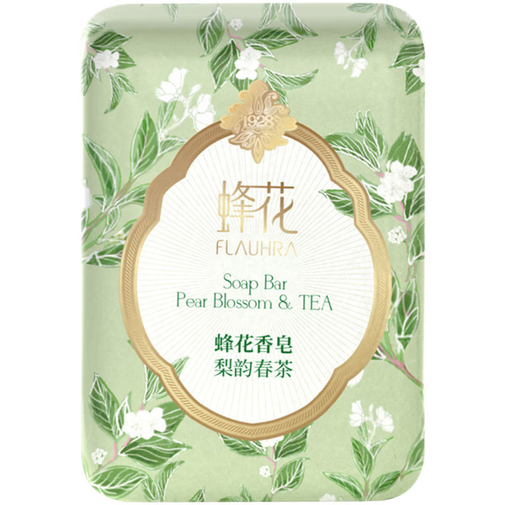 Flauhra-Pear-Blossom-&-Tea-Soap-Bar---125g-1