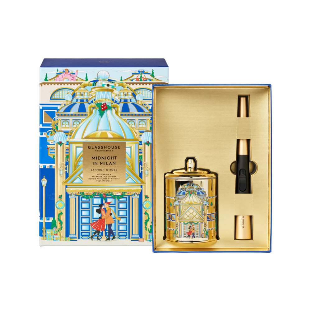 Glasshouse-Fragrances-Midnight-in-Milan-Candle-&-USB-Lighter-Gift-Set-–-Saffron-&-Rose,-Christmas-2025-1