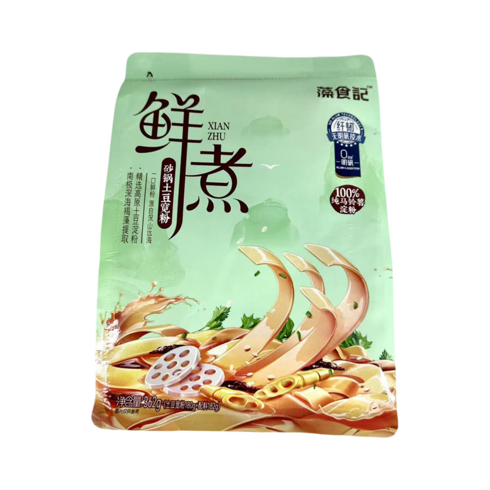 Zaoshi-Ji-Fresh-Cooked-Potato-Wide-Noodles---Clay-Pot-Flavor,-362g-1