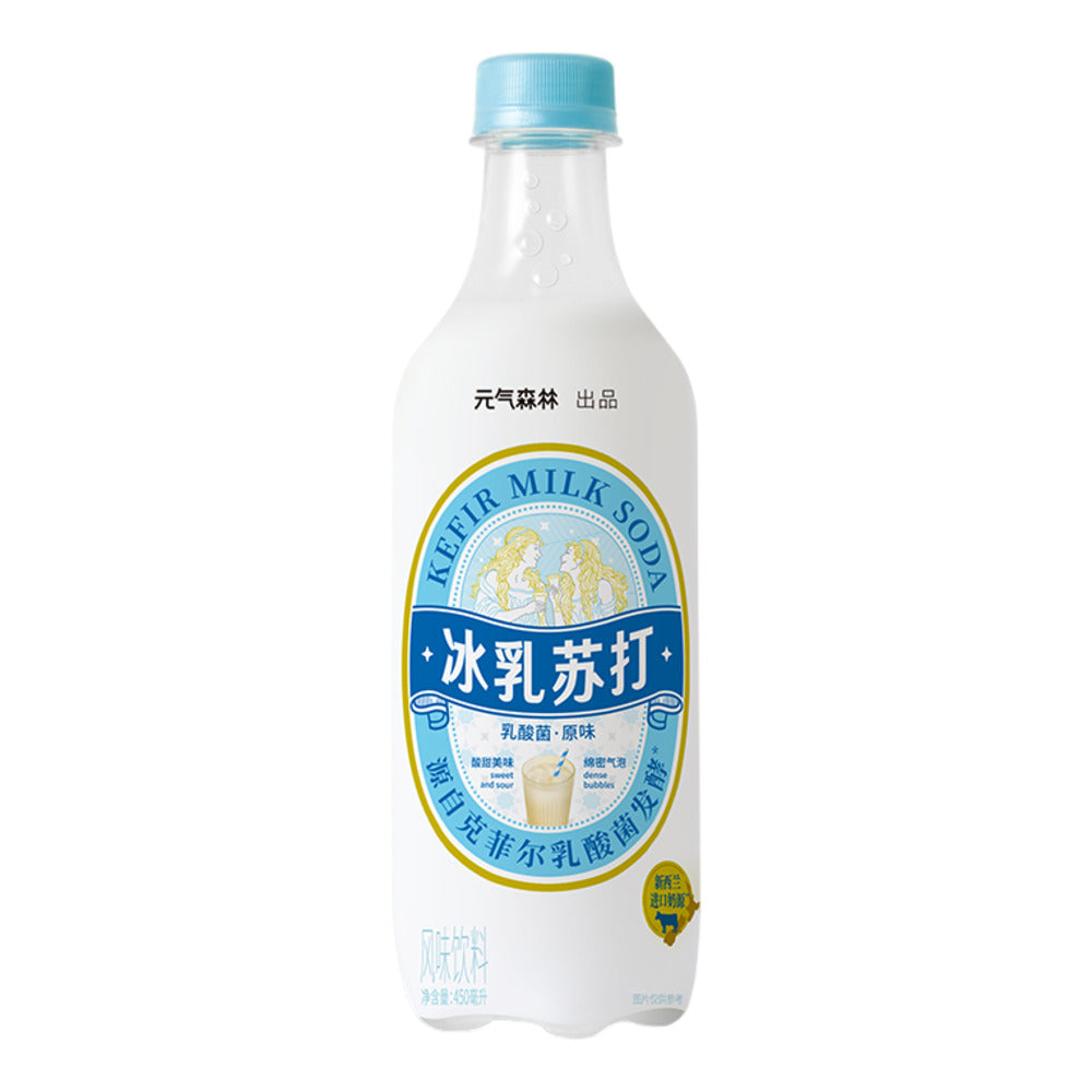 Genki-Forest-Kefir-Milk-Soda-(Original)-450ml-–-Sparkling-Yogurt-Drink-1