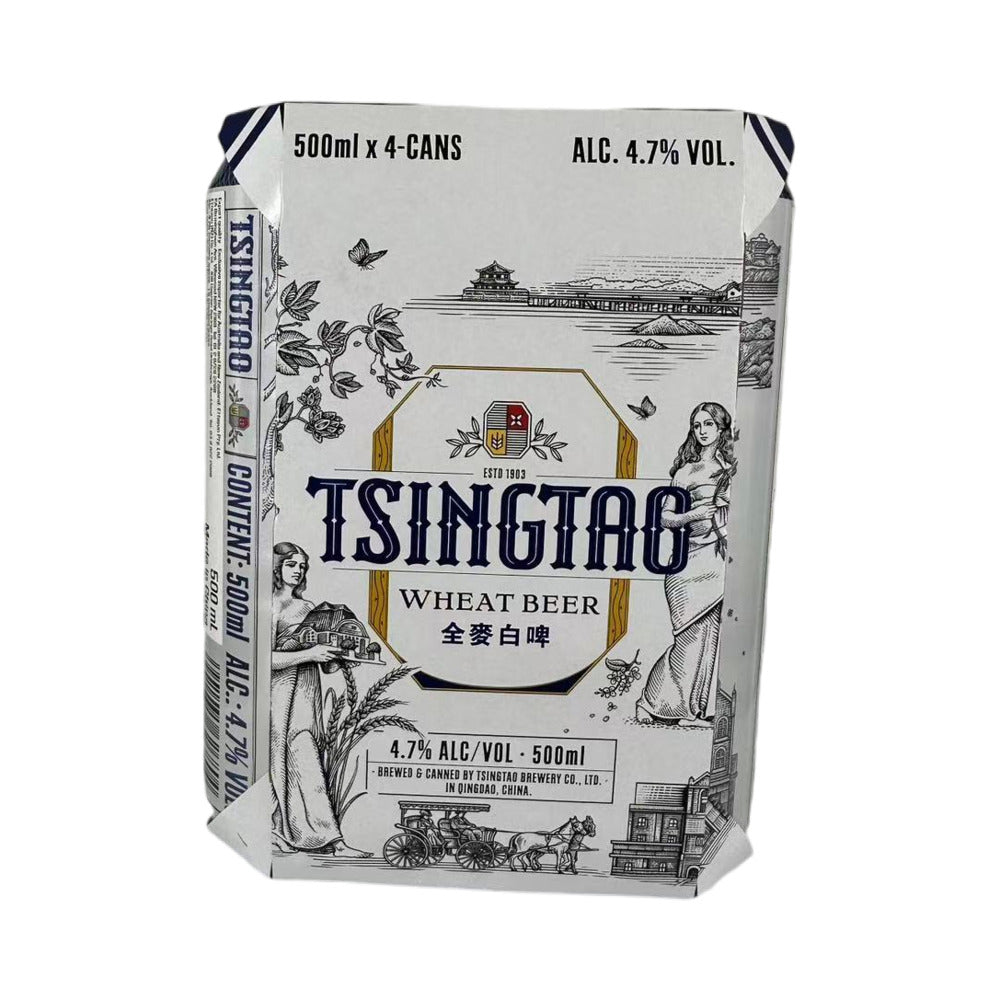 Tsingtao-Wheat-Beer-White-Ale---4-Cans-(500ml-each),-4.7%-ABV-1