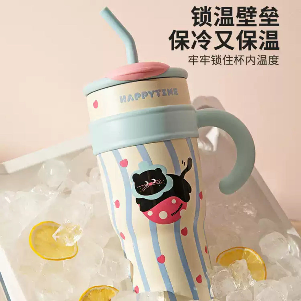 Modern-Housewife-304-Stainless-Steel-Insulated-Tumbler---Wiggling-Cat-Design,-1200ml-1