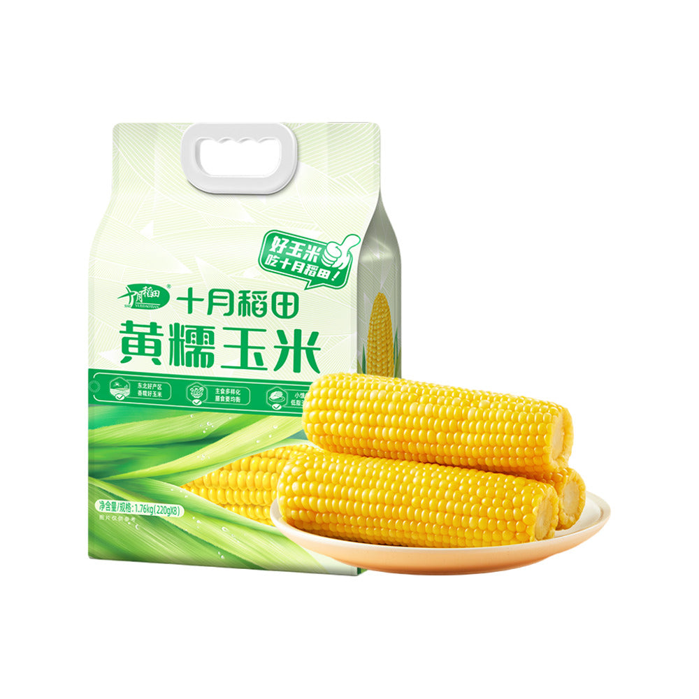 October-Rice-Field-Yellow-Waxy-Corn-1.76kg-(8-x-220g)---Ready-to-Eat-Vacuum-Sealed-Corn-on-the-Cob-2