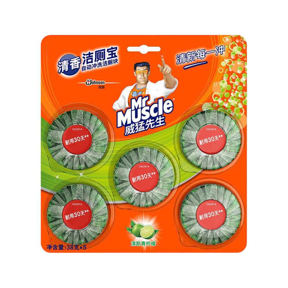 Mr-Muscle-In-Cistern-Toilet-Bowl-Cleaner-Tablets---Fresh-Lime,-38g-x-5-1