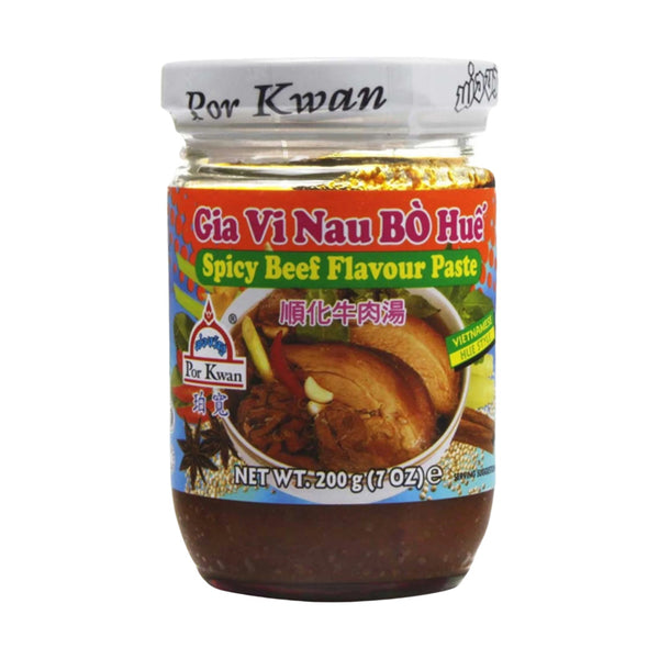 Por Kwan Vietnamese Hue-Style Spicy Beef Soup Paste 200g - Bun Bo Hue Broth Base