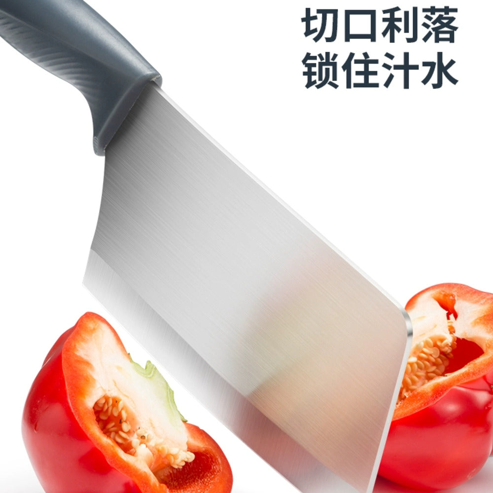 Cooker-King-"SharkWave"-Stainless-Steel-Slicing-Knife-–-Light-Blue-Handle---Precision-Kitchen-Knife-for-Vegetables-&-Meat-1