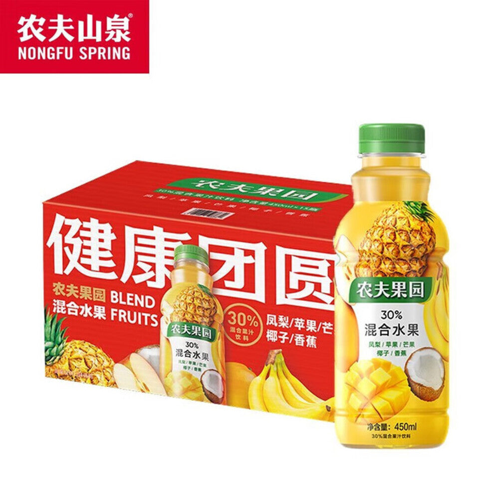 Nongfu-Spring-Fruit-Orchard-30%-Mixed-Fruit-Juice-–-Pineapple-Blend-450-ml-x-15-Bottles-1