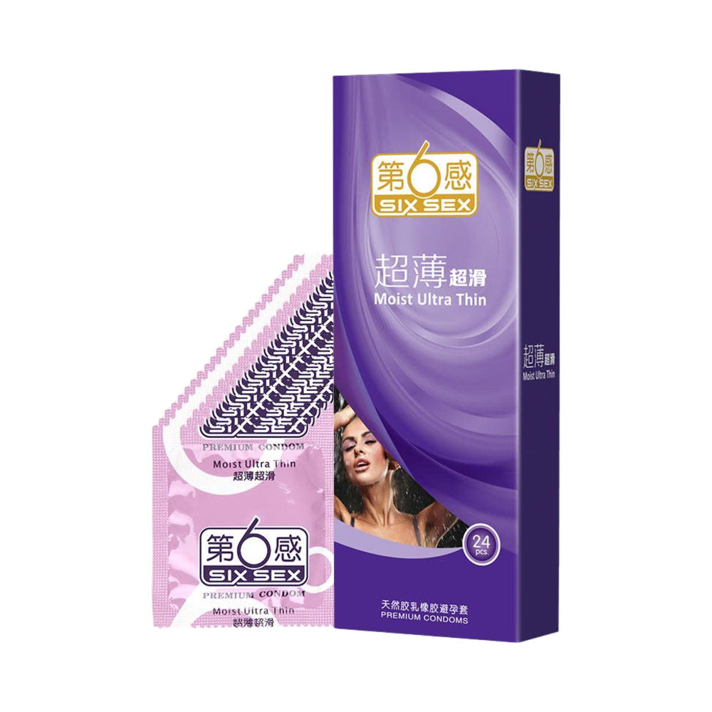 Six-Sex-Moist-Ultra-Thin-Condoms---24-Pack---Ultra-Thin-&-Extra-Lubricated-Latex-Condoms-1