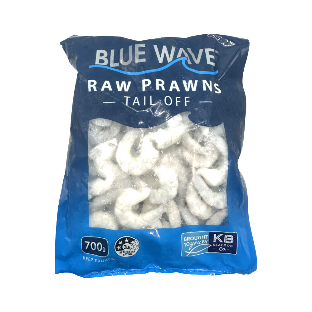 B&E Blue Wave Raw Prawns Tail Off Size 31/40 - 700g-1