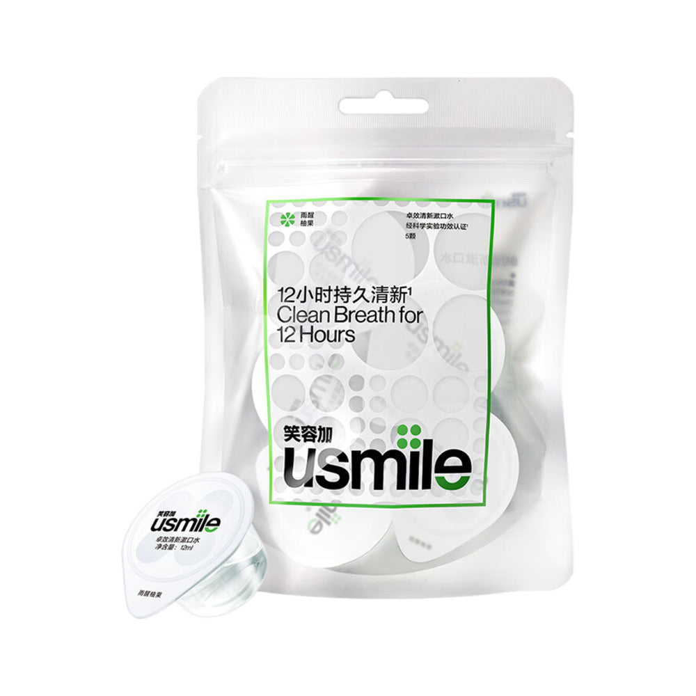 Usmile-12-Hour-Fresh-Breath-Mouthwash-Pods-–-Pomelo-Citrus,-12-ml-x-5---Travel-Size-Single-Use-Mouthwash-1