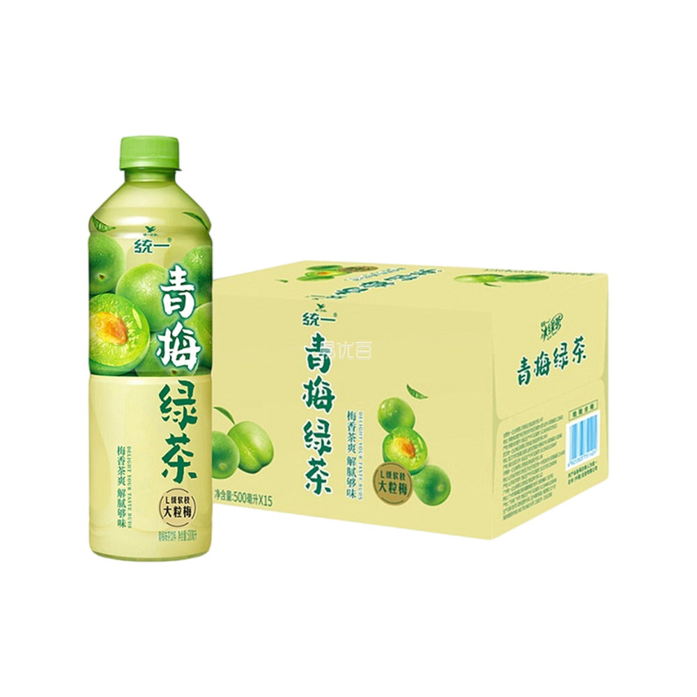 Uni-President-Green-Plum-Green-Tea---500ml-x-15-Bottles-1