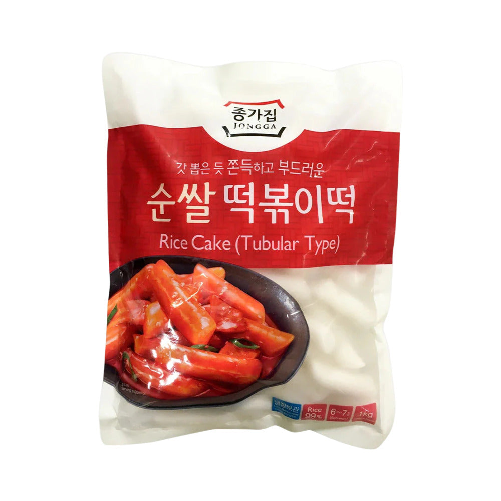 Jongga Soonsal Tteok – Tubular Rice Cakes for Tteokbokki, 1kg