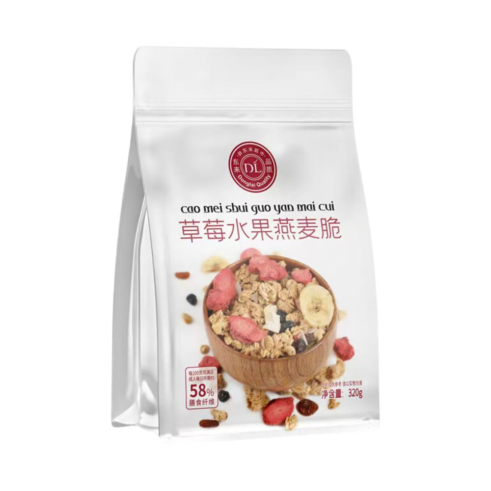 DL-Strawberry-Fruit-Granola-320-g---Crunchy-Oat-Cereal-with-Mixed-Fruits---Limited-Import-1
