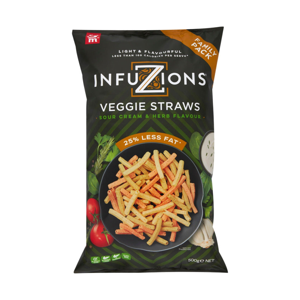 Majan's-Infuzions-Veggie-Straws---Sour-Cream-&-Herb-Flavour,-500g-1