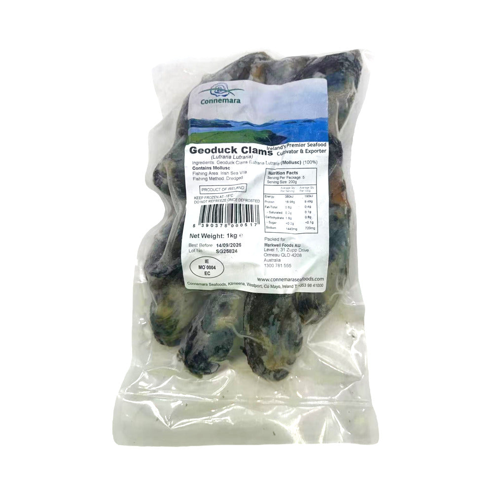 Connemara Frozen Geoduck Clams - 1kg-1