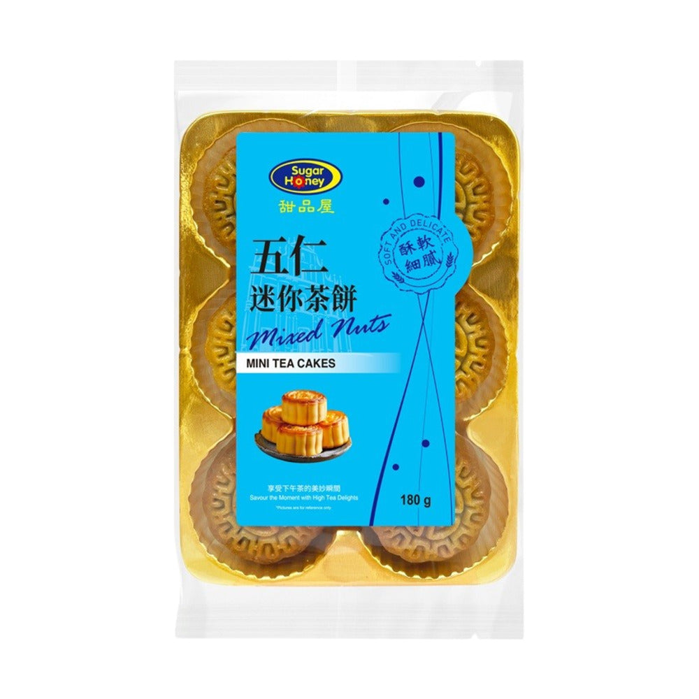 Sugar-Honey-Mini-Tea-Cakes-–-Mixed-Nuts-(Five-Kernel)-6-Pieces,-180g-2