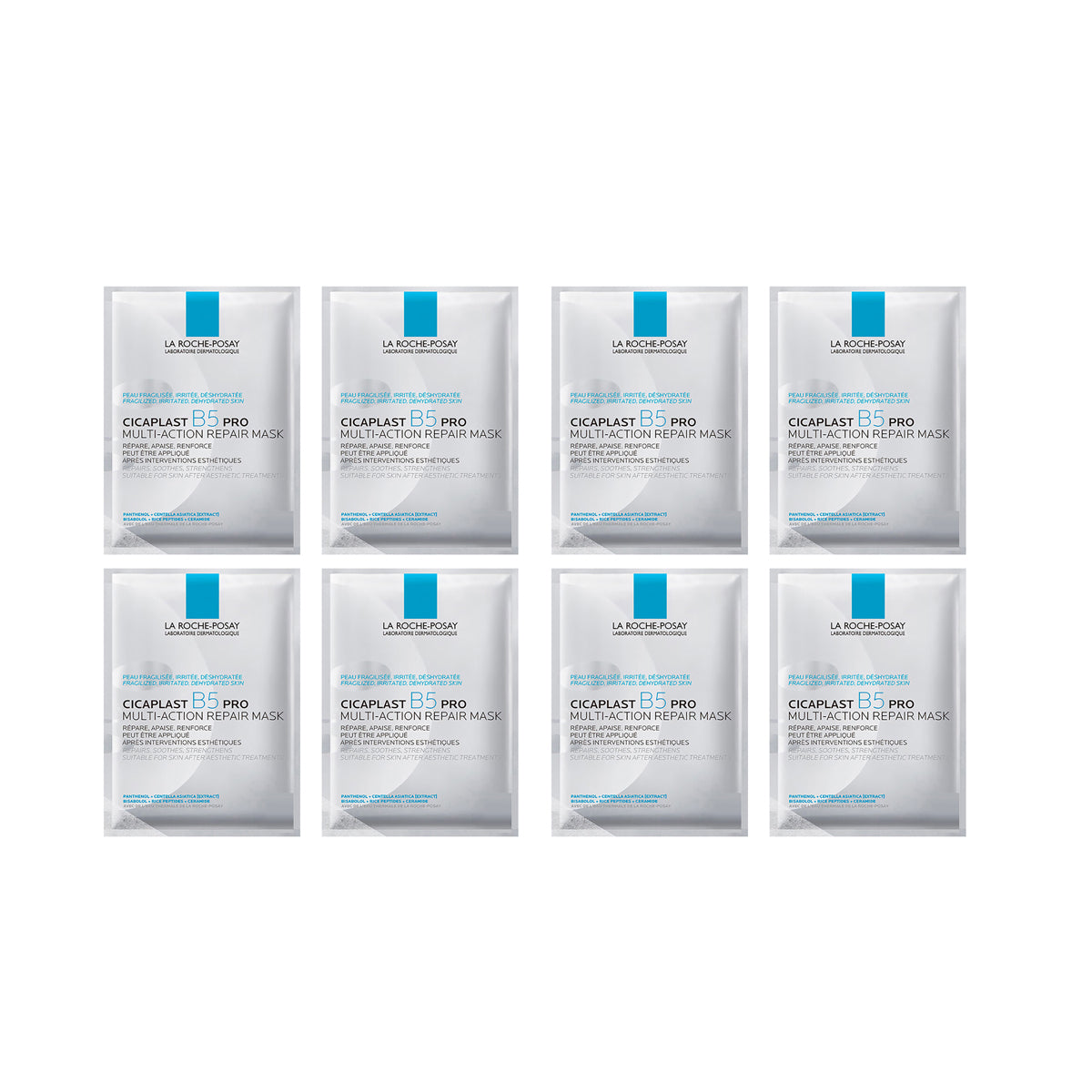 La Roche-Posay Cicaplast Baume B5 Pro Multi-Purpose Repairing Moisturizing Face Mask 25gX8Pack