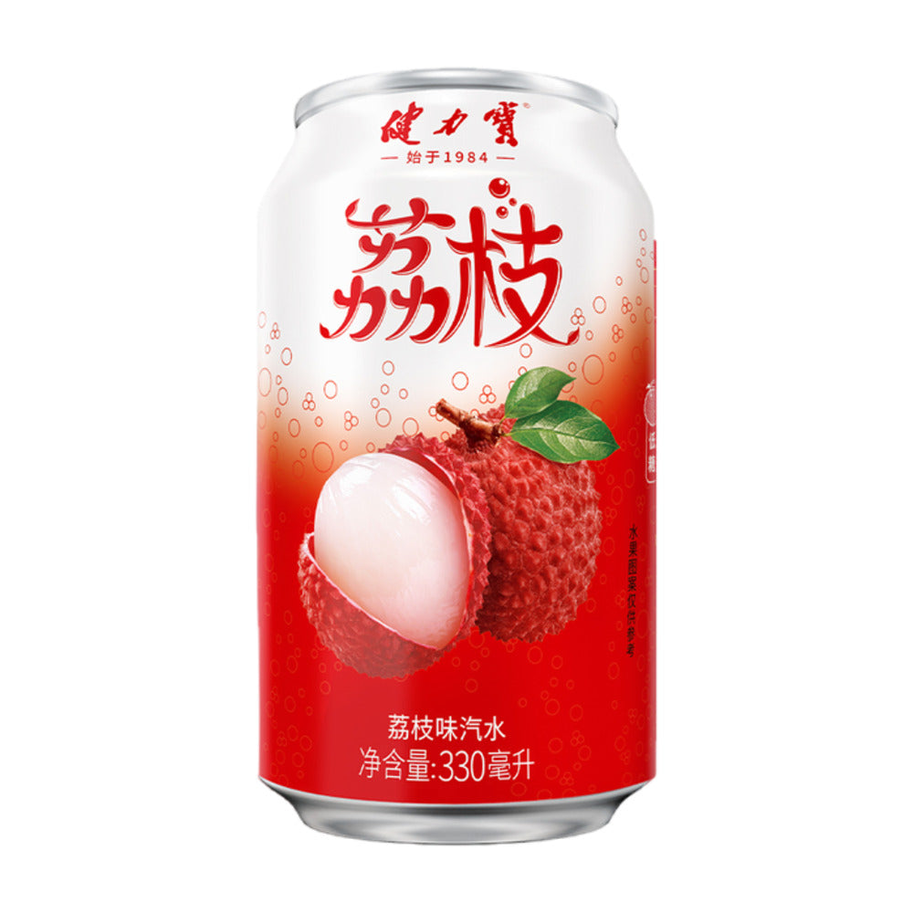 Jianlibao-Lychee-Flavoured-Soda-330ml-1