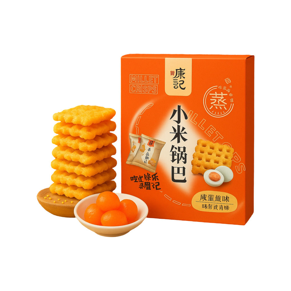 Xuntangji-Millet-Crisps---Salted-Egg-Yolk-Flavor-300g---Crispy-Savory-Snack-1