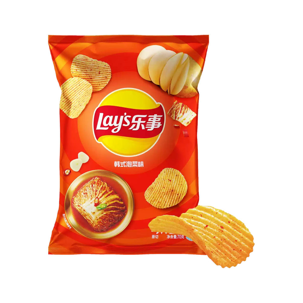 Lay's-Korean-Kimchi-Flavour-Ridged-Potato-Chips-70g-–-Crinkle-Cut-Snack-with-Spicy-&-Tangy-Kick-1