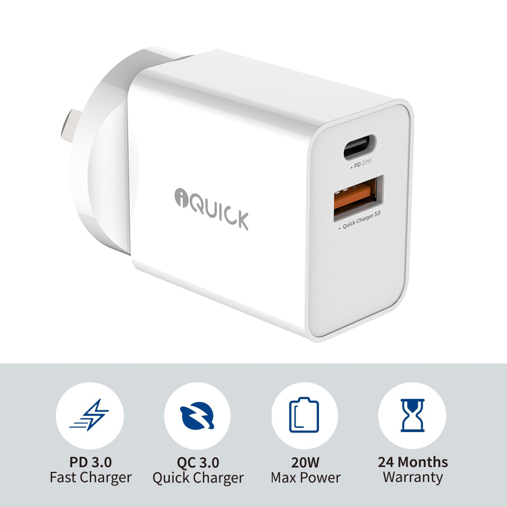 iQuick-PD20W-Charger-1C1A-with-Australian-Plug-1