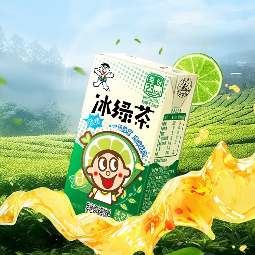 Want-Want-Iced-Green-Tea-Drink-(Low-Sugar)-125ml*4*9-Carton-2