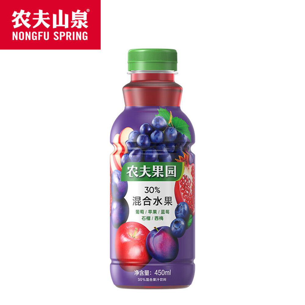 Nongfu-Spring-Orchard-30%-Mixed-Fruit-Juice-Drink-–-Grape-Flavor,-450ml-x-15-Bottles-2