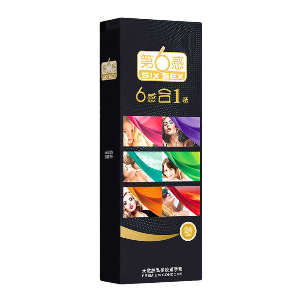 Six-Sex-6-in-1-Assorted-Condoms,-Natural-Rubber-Latex---24-Pack---Variety-Pack-with-Aloe,-Ice-&-Fire-2