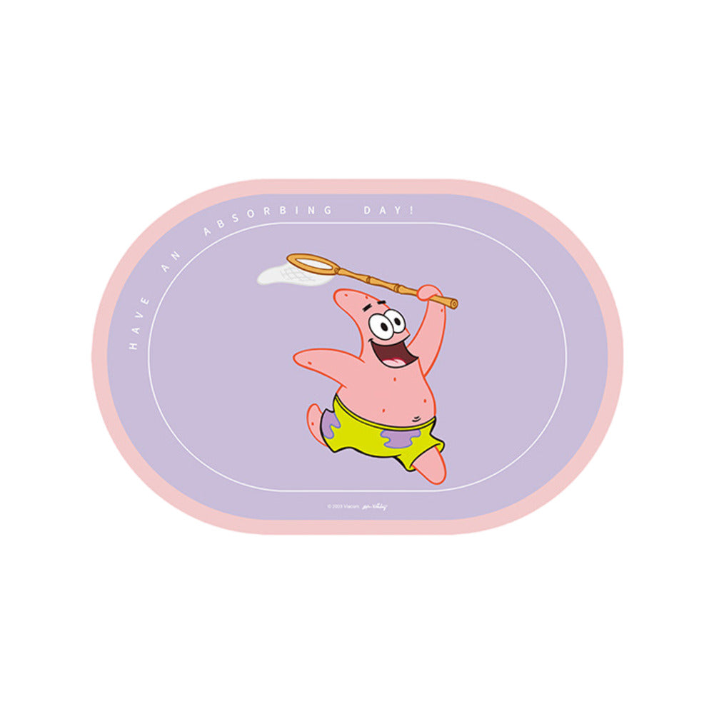 Sanli-Diatomaceous-Earth-Bath-Mat-–-SpongeBob-&-Patrick-Jellyfishing,-Oval,-50-x-80-cm---Quick-Dry-Non-Slip-Bathroom-Floor-Mat-2