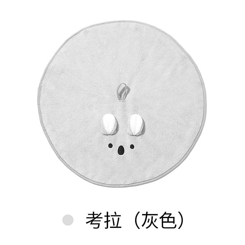 FaSoLa-Hanging-Coral-Fleece-Hand-Towel---Koala-Design,-45cm-Diameter-1
