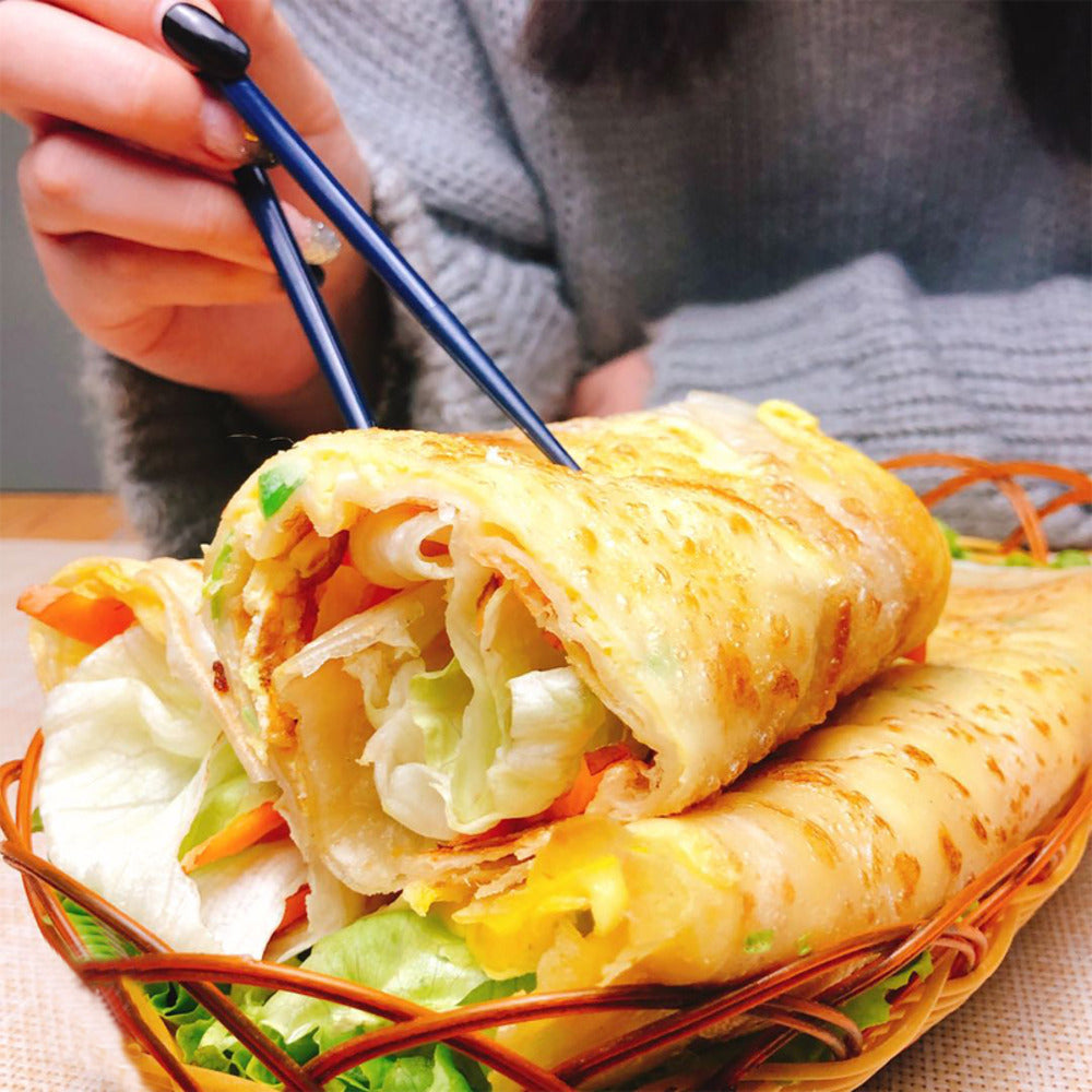 Xinjie-Haoshidian-Frozen-Egg-Pancake-Wraps-(Jidan-Guanbing)---10-Pieces,-900g---Chinese-Street-Style-Pancake-Skins-2