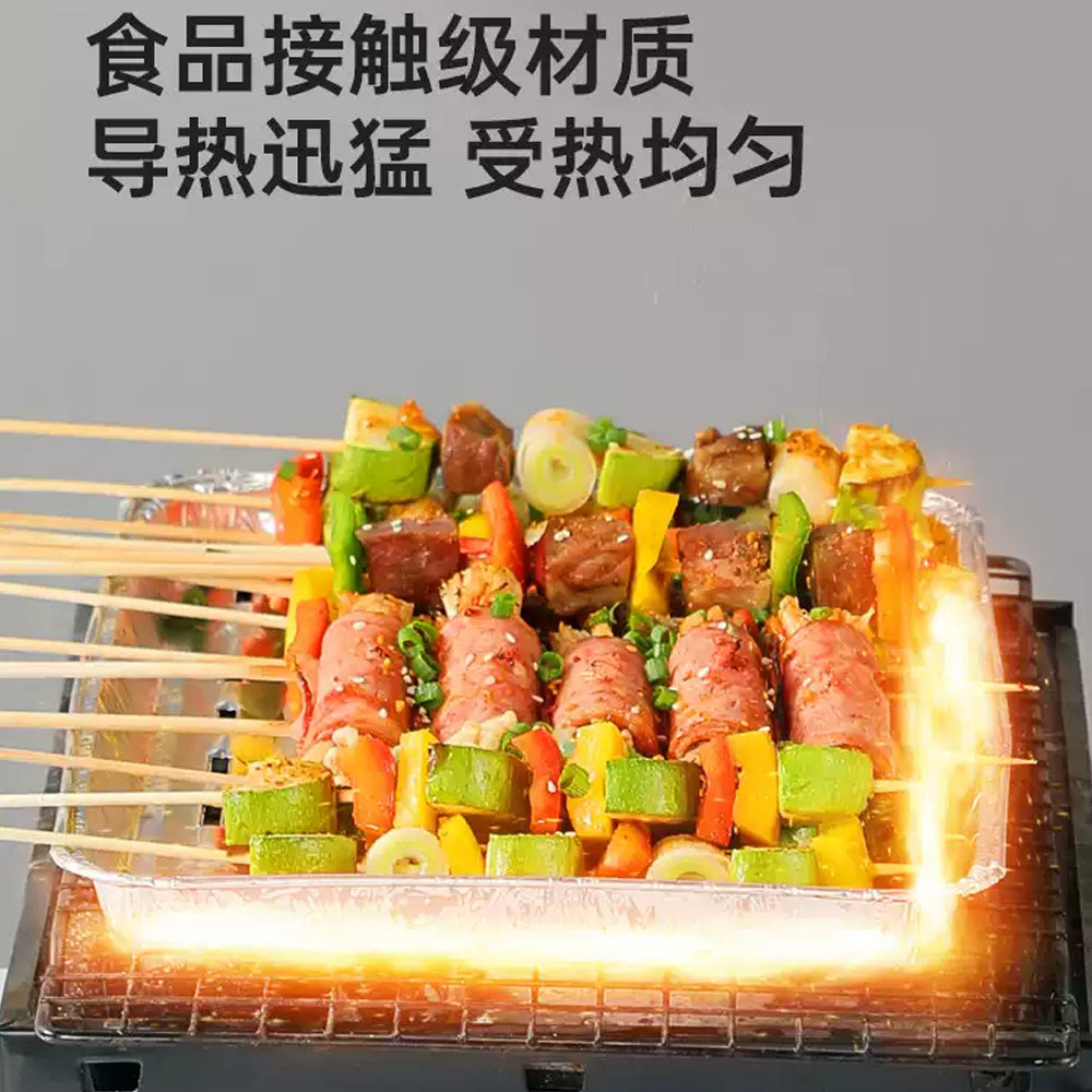 Cooker-King-Disposable-Aluminum-Foil-Grill-Trays-–-Pack-of-10---Perforated-Grease-Draining-BBQ-&-Oven-Pans-2