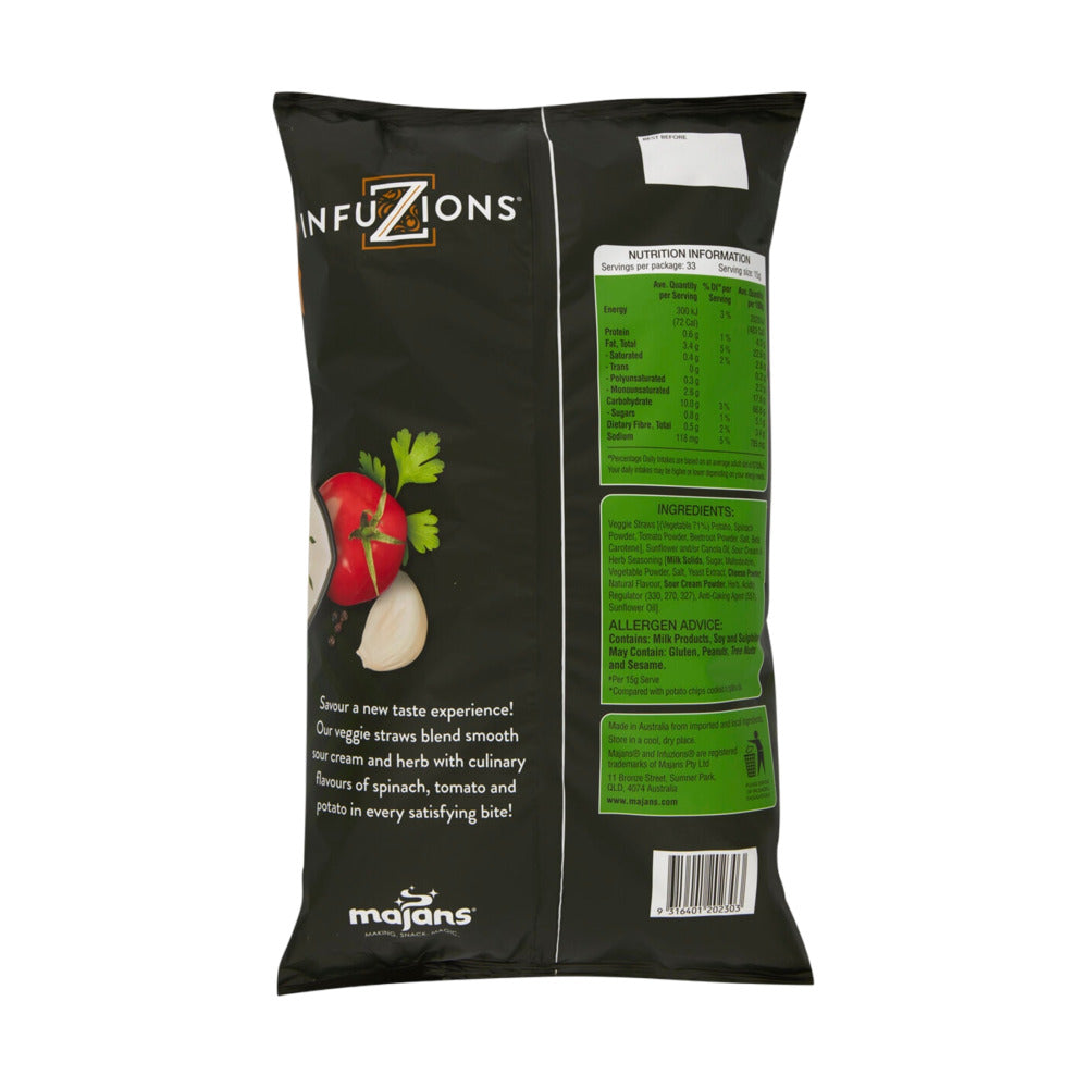 Majan's-Infuzions-Veggie-Straws---Sour-Cream-&-Herb-Flavour,-500g-2