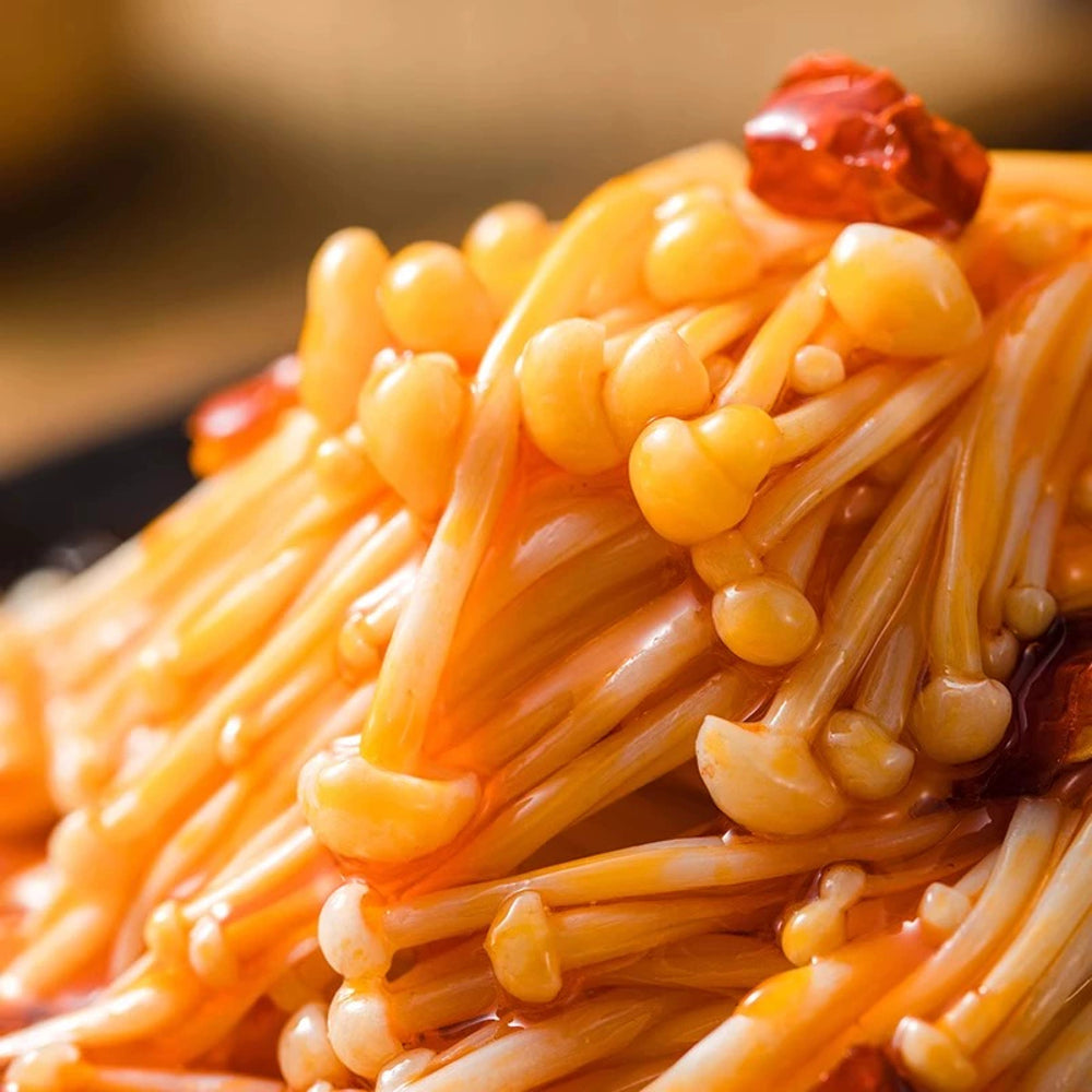 Huichuan-Pickled-Enoki-Mushrooms-with-Green-Sichuan-Pepper-(Tengjiao)-145g-–-Tingling-Spicy-Sichuan-Condiment-2