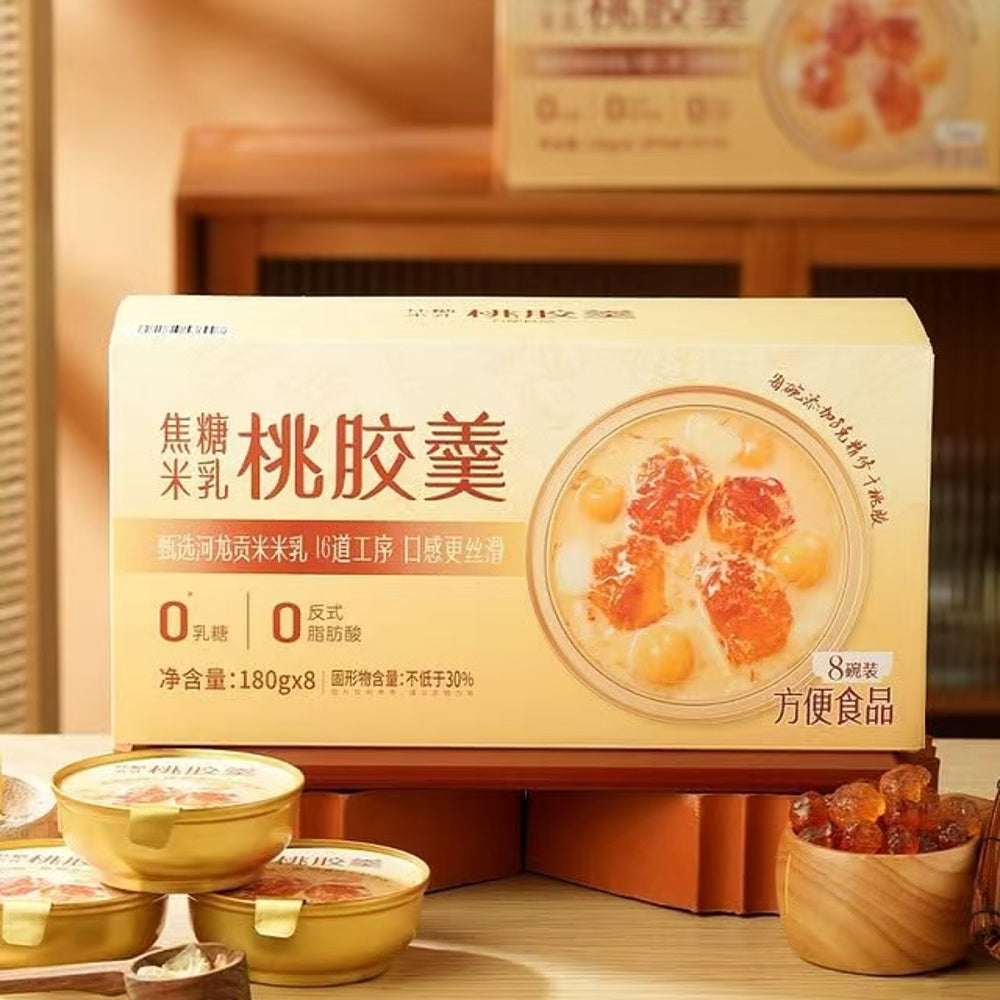 Meiru-Jiao-Caramel-Rice-Milk-Peach-Gum-Dessert-Soup-180g-–-Peach-Resin-Pudding-Cup-2