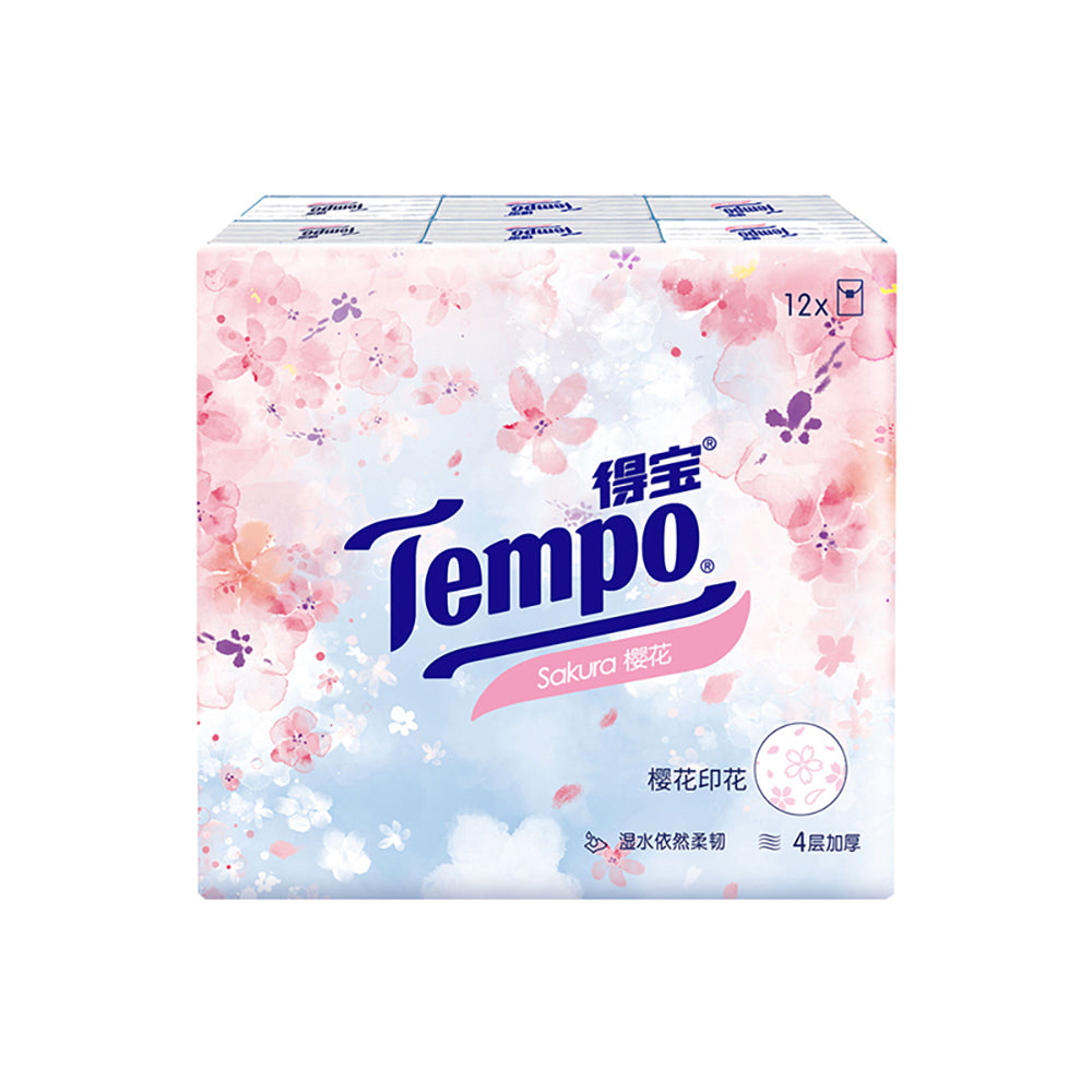 Tempo-Sakura-Scented-4-Ply-Pocket-Tissues-–-7-Sheets-×-12-Packs-×-2-Bags---Travel-Tissue-Paper-2